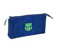 safta F.C. Barcelona Navy Blue Trousse Triple pour Enfant, idéale pour Les Enfants d'âge Scolaire, Confortable et Polyvalente, qualité et résistance, 22 x 3 x 12 cm, Bleu Marine, M, Décontracté