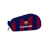 SAFTA F.C. Barcelona - Sac à Chaussures Ovale, Multifonction, Sport, extrascolaire, Football, Confortable et Polyvalent, 34 x 18 x 15 cm, Couleur Bleu Marine/Grenat, Bleu Marine/Grenat, Estándar,