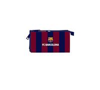 safta F.C. Barcelona Trousse Triple pour Enfants, idéale pour Les Enfants d'âge Scolaire, Confortable et Polyvalente, qualité et résistance, 22 x 3 x 12 cm, Couleur Bleu Marine/Grenat, Bleu