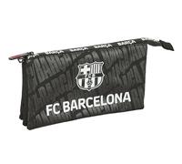 safta F. C. BARCELONA Trousse triple, trousse pour enfant, idéale pour les enfants d'âge scolaire, confortable et polyvalente, qualité et résistance, 22 x 3 x 12 cm