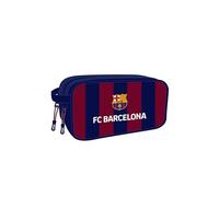 Safta F.c Barcelona With Two Zippers Wash Bag Bleu