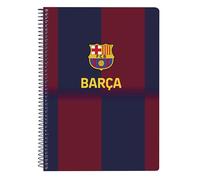 safta F.C. Barcelone 1ère équipe 25/26 Cahier de 80 feuilles, couverture rigide, idéal pour les enfants de différents âges, confortable et polyvalent, qualité et résistance, 15,5 x 22 cm, Bleu/grenat