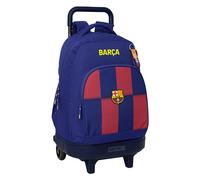 safta F.C. Barcelone 1ère équipe 25/26 - Grand Sac à Dos à roulettes, Compact, Amovible, idéal pour Enfants de différents âges, Confortable et Polyvalent, qualité et résistance, 33 x 22 x 45 cm, Bleu