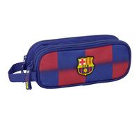 safta F.C. Barcelone 1ère équipe 25/26 - Trousse Double Enfant, Trousse pour Enfant, idéale pour Les Enfants d'âge Scolaire, Confortable et Polyvalent, qualité et résistance, 21 x 6 x 8 cm, Bleu