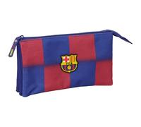 safta F.C. Barcelone 1ère équipe 25/26 - Trousse Triple, Trousse pour Enfant, idéale pour Les Enfants d'âge Scolaire, Confortable et Polyvalent, qualité et résistance, 22 x 3 x 12 cm, Bleu/Grenat, M