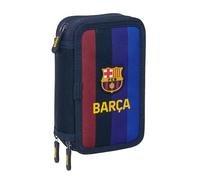 safta F.C. Barcelone 1ère équipe 26/27 - Trousse scolaire avec 37 outils inclus, confortable et polyvalent, 12,5 x 5,5 x 19,5 cm