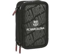 Safta Trousse triple FC Barcelona 37 pièces 12,5x19,5x5,5 cm Noir