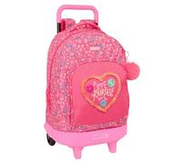 safta FEEELING - Grand sac à dos à roulettes, compact, amovible, idéal pour les enfants de différents âges, confortable et polyvalent, qualité et résistance, 33 x 22 x 45 cm, multicolore, M,