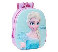 Safta Sac à dos d'école FROZEN 3D – design 3D, adaptable au chariot, 27 x 10 x 33 cm, Bleu céleste