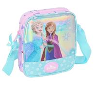 Safta FROZEN COOL DAYS - Petit sac à bandoulière pour enfant, idéal pour les enfants de 5 à 14 ans, confortable et polyvalent, qualité et résistance, 16 x 4 x 18 cm, couleur violet/bleu ciel,