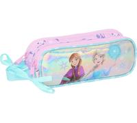 Safta Frozen Cool Days Trousse Double Pour Enfant, Idéale Pour Les Enfants D'âge Scolaire, Confortable Et Polyvalente, Qualité Et Résistance, 21 X 6 X 8 Cm, Violet/Bleu Ciel, Violet/Bleu Cie[Z839]