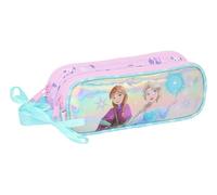 Safta Frozen Cool Days Trousse Double pour Enfant, idéale pour Les Enfants d'âge Scolaire, Confortable et Polyvalente, qualité et résistance, 21 x 6 x 8 cm, Violet/Bleu Ciel, Violet/Bleu Ciel,