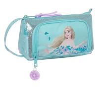 Safta Frozen II Hello Spring Trousse avec Poche Amovible Vide, idéale pour Les Enfants d'âge Scolaire, Polyvalente, qualité et résistance, 20 x 8,5 x 11 cm, Couleur Bleu Clair