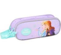 Safta Frozen Spirit - Trousse Double Enfant, Trousse Pour Enfant, Idéale Pour Les Enfants D'âge Scolaire, Confortable Et Polyvalente, Qualité Et Résistance, 21 X 6 X 8 Cm, Lilas, M, Décontra[Z1932]