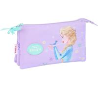 Safta Frozen Spirit - Trousse Triple, Trousse Pour Enfant, Idéale Pour Les Enfants D'âge Scolaire, Confortable Et Polyvalente, Qualité Et Résistance, 22 X 3 X 12 Cm, Lilas, M, Décontracté[Z1096]