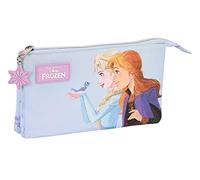safta Frozen Trousse Triple, Trousse pour Enfant, idéale pour Les Enfants d'âge Scolaire, Confortable et Polyvalent, qualité et résistance, 22 x 3 x 12 cm, Lilas, Lilas, Estándar, décontracté