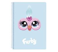 safta FURBY Cahier 80 feuilles A5, couverture rigide, idéal pour enfants de différents âges, confortable et polyvalent, qualité et résistance, 15,5 x 22 cm, bleu ciel, Mediano, Décontracté
