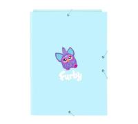 safta FURBY - Classeur Folio avec 3 rabats, idéal pour les enfants de différents âges, confortable et polyvalent, qualité et résistance, 26 x 36,5 cm, bleu ciel, M, Décontracté