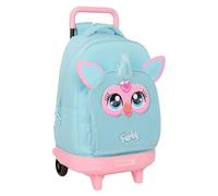 safta Furby - Grand Sac à Dos à roulettes, Compact, Amovible, idéal pour Les Enfants de différents âges, Confortable et Polyvalent, qualité et résistance, 33 x 22 x 45 cm, Bleu Ciel, M, Décontracté