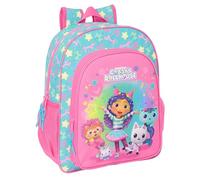 safta GABBY'S DOLLHOUSE Dragetti Sac à dos d'école pour enfant, adaptable à chariot, idéal pour les enfants d'âge scolaire, confortable et polyvalent, qualité et résistance, 32 x 12 x 38 cm, rose