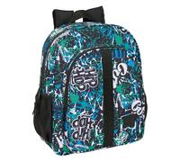 safta GRAFFITI GO - Sac à dos scolaire pour enfant, adaptable au chariot, idéal pour les enfants d'âge scolaire, confortable et polyvalent, qualité et résistance, 32 x 12 x 38 cm