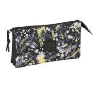 safta Graffiti Splash Trousse Triple pour Enfant, idéale pour Les Enfants d'âge Scolaire, Confortable et Polyvalente, qualité et résistance, 22 x 3 x 12 cm