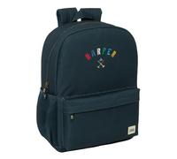 safta HARPER & NEYER - Sac à dos d'école, adaptable au chariot, idéal pour les enfants de différents âges, confortable et polyvalent, qualité et résistance, 32 x 14 x 43 cm, bleu marine, M,