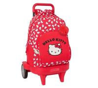 safta Hello Kitty Iconic - Grand Sac à Dos à roulettes, Compact évolution, Amovible, idéal pour Les Enfants de différents âges, Confortable et Polyvalent, qualité et résistance, 33 x 22 x 45 cm,