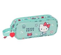 Safta Hello Kitty Sea Lovers Trousse Double pour Enfant, idéale pour Les Enfants d'âge Scolaire, Confortable et Polyvalente, qualité et résistance, 21 x 6 x 8 cm, Couleur Turquoise, Turquoise,