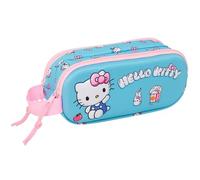 safta Hello Kitty - Trousse double 3D, trousse pour enfant, idéale pour les enfants d'âge scolaire, confortable et polyvalente, qualité et résistance, 21 x 6 x 8 cm