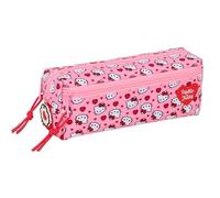 safta Hello Kitty - Trousse Triple Petite, Trousse pour Enfant, idéale pour Les Enfants d'âge Scolaire, Confortable et Polyvalente, qualité et résistance, 22 x 6 x 8,5 cm