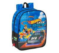 safta HOT WHEELS LET'S RACE - Sac à dos pour enfant, sac à dos d'école, adaptable au chariot, idéal pour crèche, confortable et polyvalent, qualité et résistance, 22 x 10 x 27 cm, Bleu/noir, M,
