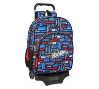 safta HOT WHEELS - Sac à dos d'école avec chariot 905, idéal pour les enfants de différents âges, confortable et polyvalent, qualité et résistance, 33 x 14 x 42 cm, multicolore, M, décontracté