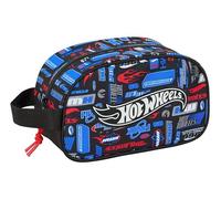 Safta - Trousse de toilette scolaire Hot Wheels moyenne avec poignée, adaptable au chariot