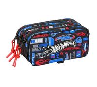 Safta Grande trousse triple Hot Wheels pour enfant – 21,5×8×10 cm, Multicolore