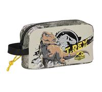 Safta JURASSIC World WARNING - Porte-petit-déjeuner thermique, qualité et résistance maximale, porte-repas, 21,5 x 6,5 x 12 cm, gris, gris, Estándar, Décontracté