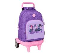 Safta K-pop Demon Hunters Battle Compact Evolutive 33l Wheeled Backpack Violet Enfants
