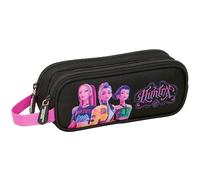 safta K-POP Demon Hunters - Trousse double pour enfant, idéale pour les enfants d'âge scolaire, confortable et polyvalente, qualité et résistance, 21 x 6 x 8 cm