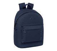 safta KAPPA BASICS - Sac à dos pour ordinateur portable 14,1", idéal pour les jeunes de différents âges, confortable et polyvalent, qualité et résistance, 31 x 16 x 41 cm, bleu marine, M, Décontracté