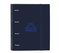 Safta Kappa Blue Night Classeur 4 anneaux de 35 cm avec 100 feuilles A4, idéal pour enfants de différents âges, confortable et polyvalent, qualité et résistance, 27 x 3,5 x 32 cm, couleur bleu marine,