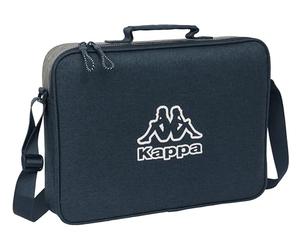 Safta KAPPA DARK NAVY - Portefeuille extrascolaire, sac à bandoulière, confortable et polyvalent, qualité et résistance, 38 x 6 x 28 cm, couleur gris/bleu marine