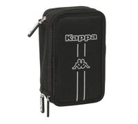 safta Kappa Dark - Trousse Scolaire avec 37 Outils Inclus, Trousse pour Enfant, idéale pour Les Enfants de 5 à 14 Ans, Confortable et Polyvalente, qualité et résistance, 12,5 x 5,5 x 19,5 cm, Noir,