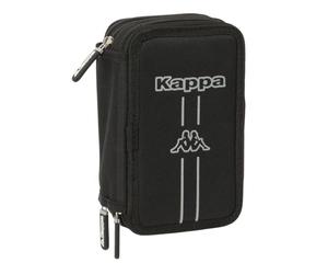 safta Kappa Dark - Trousse Scolaire avec 37 Outils Inclus, Trousse pour Enfant, idéale pour Les Enfants de 5 à 14 Ans, Confortable et Polyvalente, qualité et résistance, 12,5 x 5,5 x 19,5 cm, Noir,