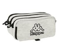 safta Kappa Trousse Triple Big, Trousse pour Enfant, idéale pour Les Enfants de 5 à 14 Ans, Confortable et Polyvalent, qualité et résistance, 21,5 x 8 x 10 cm, Gris, Gris, Estándar, décontracté