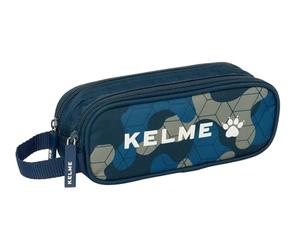 safta Kelme Epic Trousse Double pour Enfant, idéale pour Les Enfants d'âge Scolaire, Confortable et Polyvalente, qualité et résistance, 21 x 6 x 8 cm, Bleu Marine, M, Décontracté