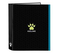 Safta Kelme Iron - Classeur Folio 4 anneaux, idéal pour enfants de différents âges, confortable et polyvalent, qualité et résistance, 27 x 6 x 33 cm, Noir, M, Décontracté