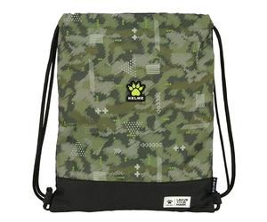 Safta Kelme Travel - Grand sac à dos plat, idéal pour les enfants de différents âges, confortable et polyvalent, qualité et résistance, 35 x 40 cm, vert/noir, Vert/noir, Estándar, Décontracté