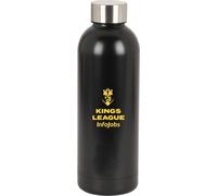Safta KINGS LEAGUE Bouteille isotherme, bouteille d'eau, acier inoxydable, double isolation, 6h de boisson chaude et 12h de boisson froide, 500 ml, noir, Noir, Estándar, Décontractée