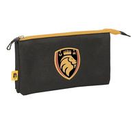 safta Kings League Ultimate MÓSTOLES Trousse Triple pour Enfant, idéale pour Les Enfants d'âge Scolaire, Confortable et Polyvalente, qualité et résistance, 22 x 3 x 12 cm, Couleur Noire, Noir,