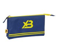 safta Kings League X Buyer - Trousse Triple, Trousse pour Enfant, idéale pour Les Enfants d'âge Scolaire, Confortable et Polyvalente, qualité et résistance, 22 x 3 x 12 cm, Couleur Bleue, Bleu,